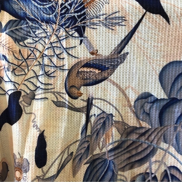 LoveU.Dear waffle knit bird print open front cardigan size L - Picture 5 of 10